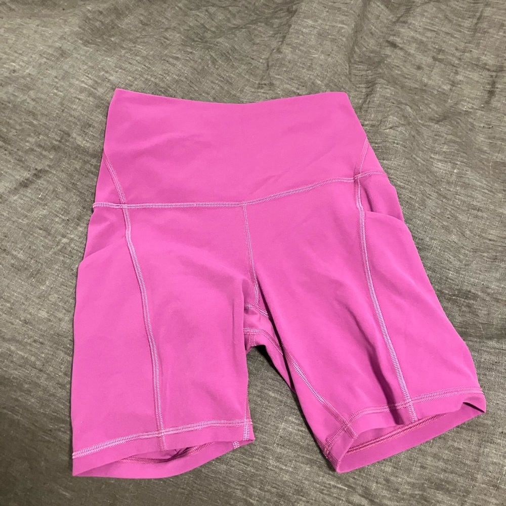 Vivid Plum Lululemon Align Shorts with Pockets - Picture 3 of 6